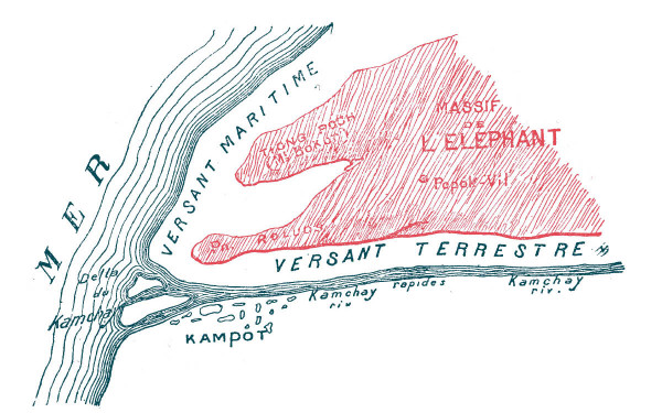 PopokvIl et le Mont Bockor, Revue Indochinoise, 1919. Massif de l'Elephant. Coll. Kamboo