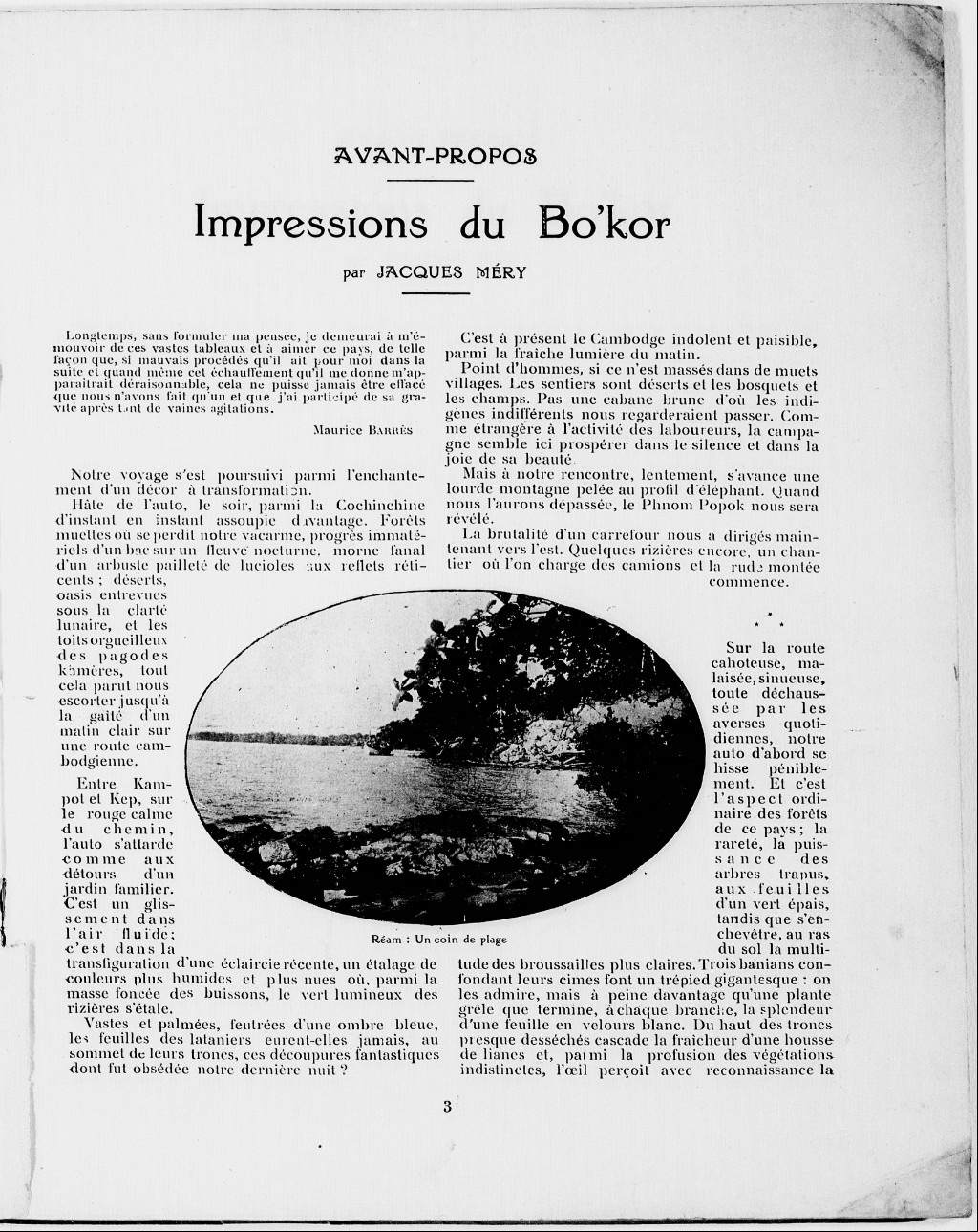 Impressions du Bokor — Jacques Méry (1924) Guide du Bokor - préface01